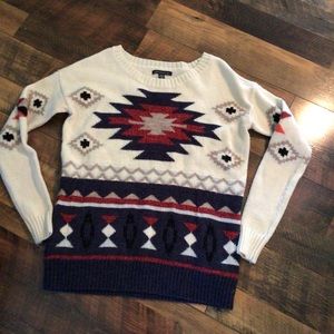 American Eagle Southwestern Indian Print Sweater XS